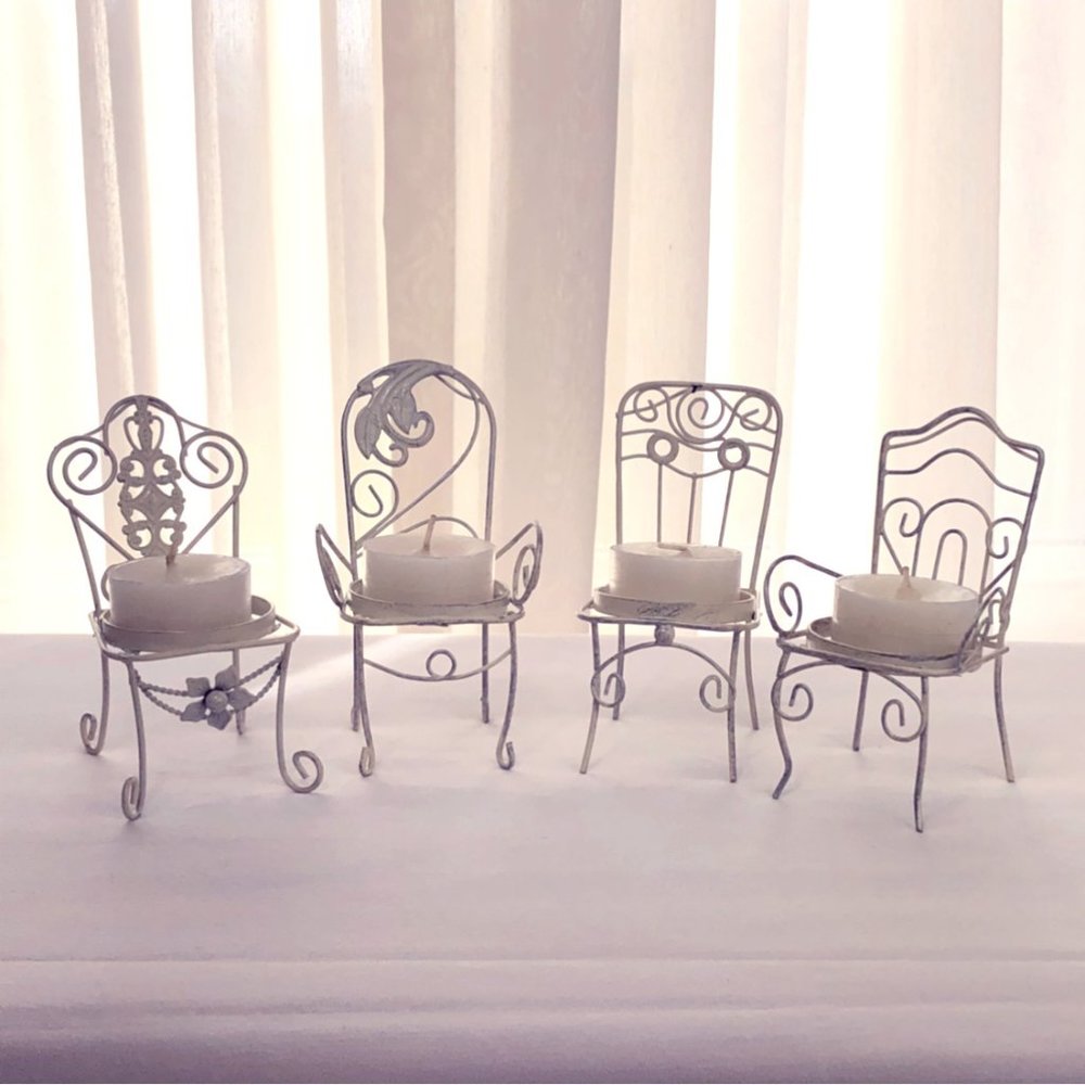 (48) Kate Aspen Novelty Chair Tealight HOLDER ONLY